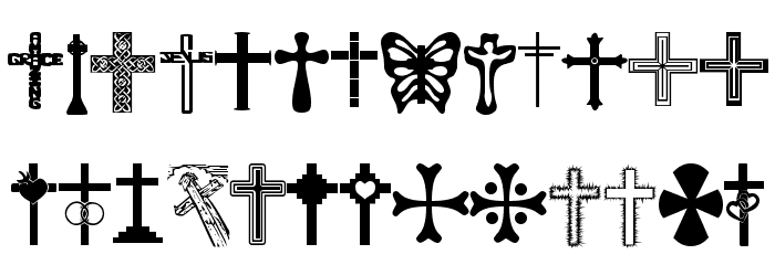 Крест шрифт