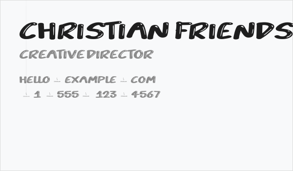 Christian Friends 3D Business Card