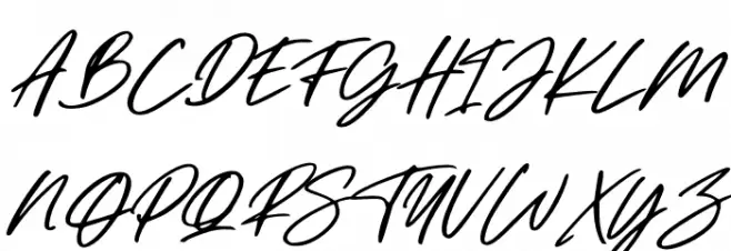 Christian Heedlay Italic Schriftart Groß