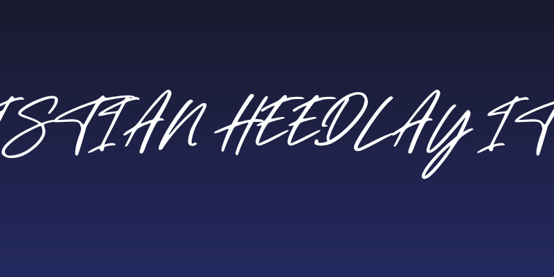Christian Heedlay Italic Social Header