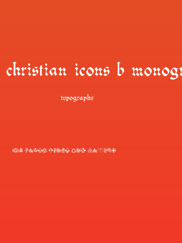 Christian Icons B Monograms Poster