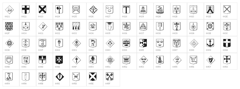 Christian Icons C SaintsAtoJ Character Map