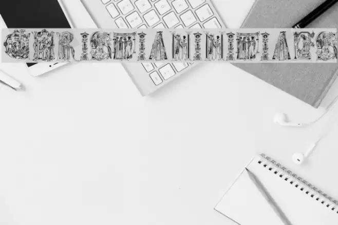 ChristianInitials Font examples