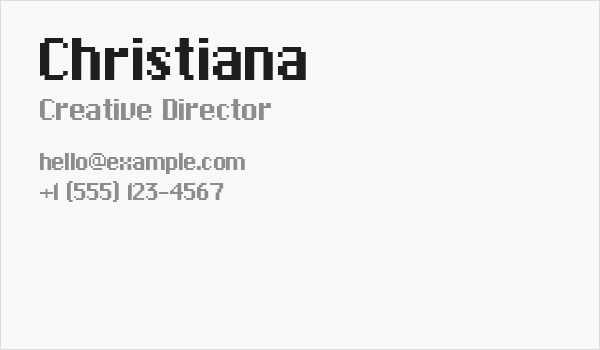 Christiana Business Card