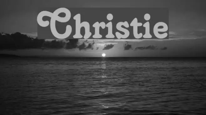 Christie Font examples