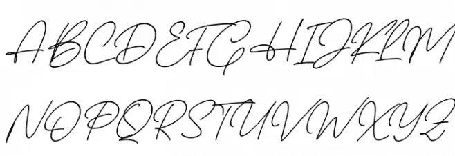 Christina Signature Italic Шрифта ВЕРХНИЙ