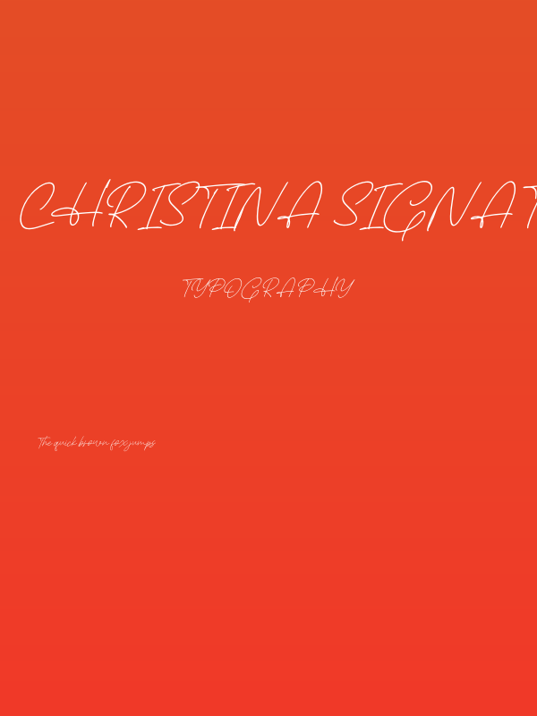 Christina Signature Italic Poster