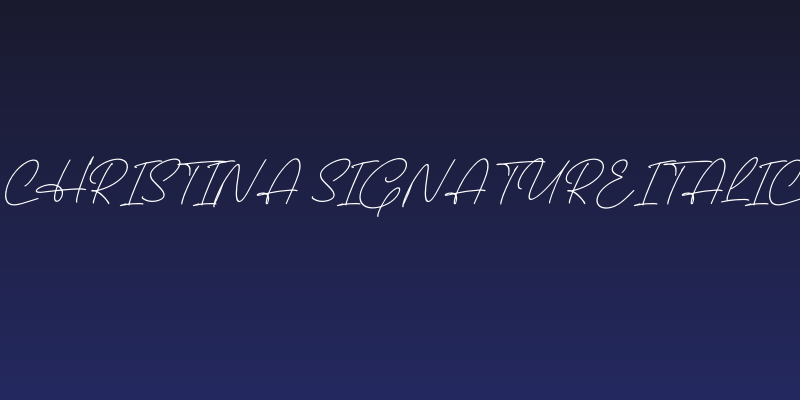 Christina Signature Italic Social Header