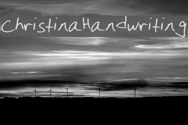 ChristinaHandwriting Font examples