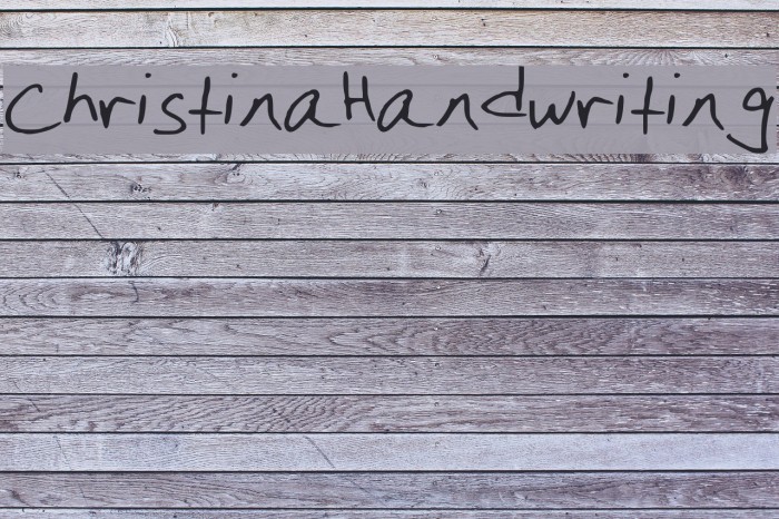 ChristinaHandwriting Font examples