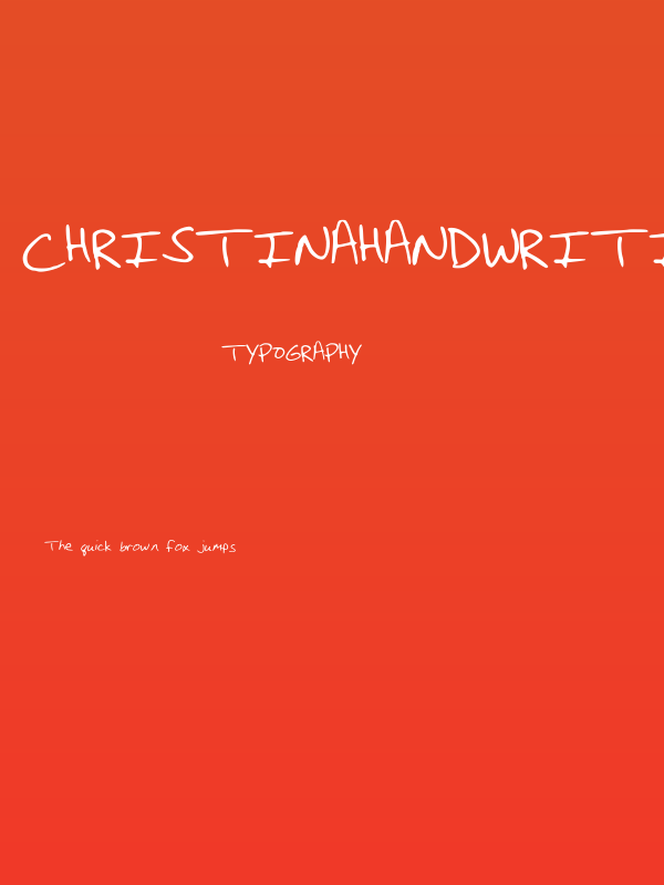 ChristinaHandwriting Poster