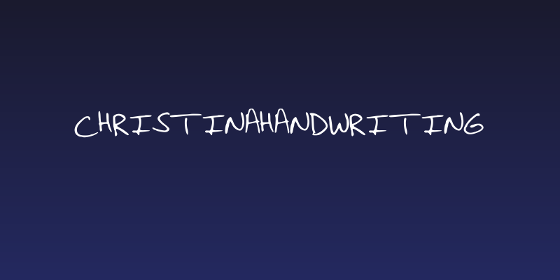 ChristinaHandwriting Social Header