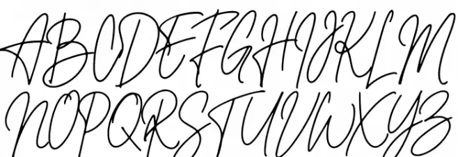 Christine Signature خط أحرف كبيرة