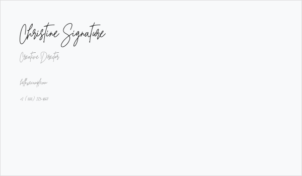 Christine Signature Business Card