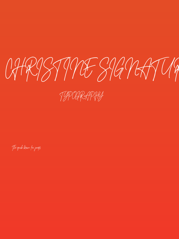 Christine Signature Poster