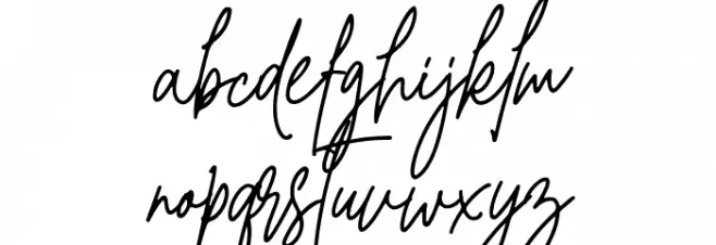 Christine Signature Font LOWERCASE