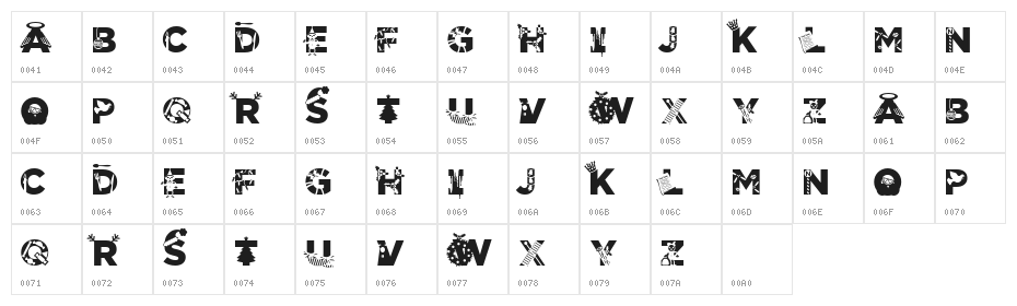 ChristmabetRegular Character Map