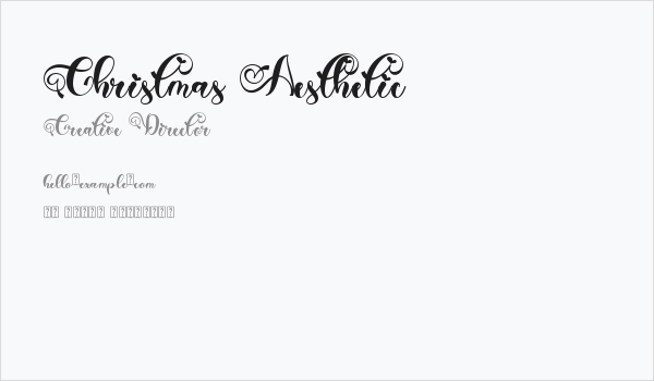 Christmas Aesthetic Business Card