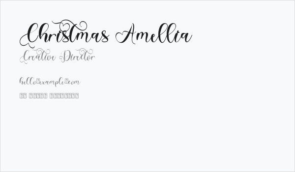 Christmas Amellia Business Card