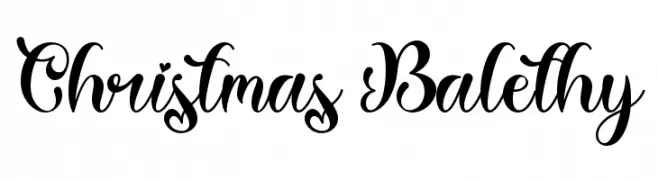 Christmas Balethy Frei Schriftart Herunterladen