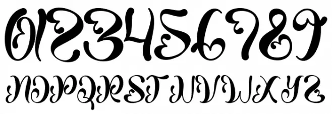 Christmas Balethy フォント その他の文字