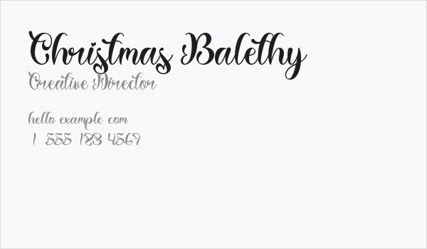 Christmas Balethy Business Card