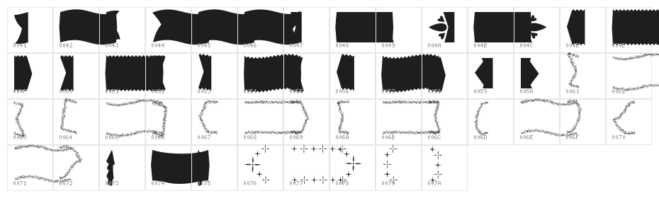 Christmas Banners Character Map