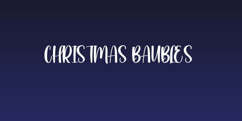 Christmas Baubles Social Header