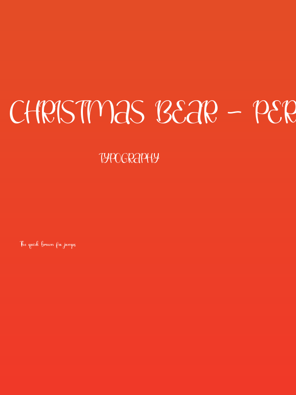Christmas Bear - Personal Use Poster