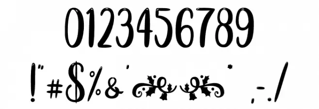 Christmas Bell - Personal Use Font OTHER CHARS