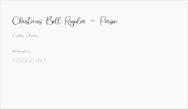 Christmas Bell Regular - Person Business Card
