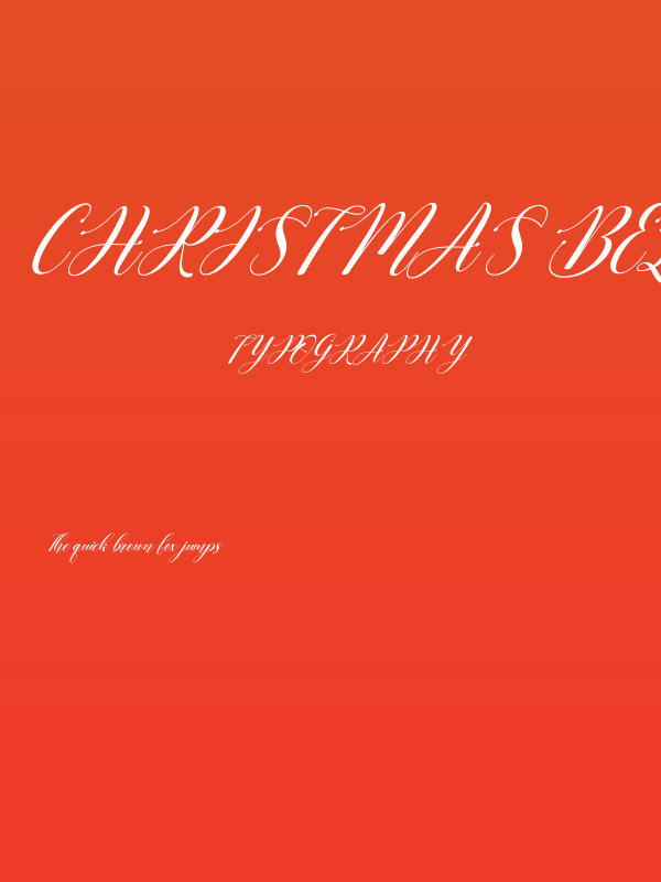 Christmas Bells Italic Poster