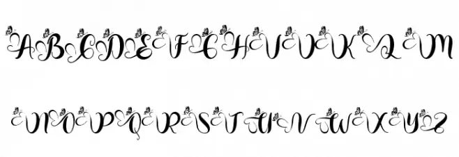 Christmas Betterlove Font UPPERCASE