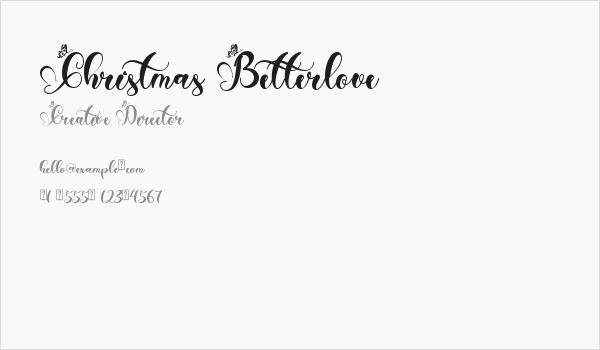 Christmas Betterlove Business Card
