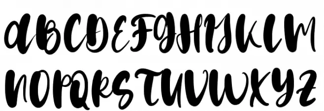 Christmas Bitterfly フォント 大文字