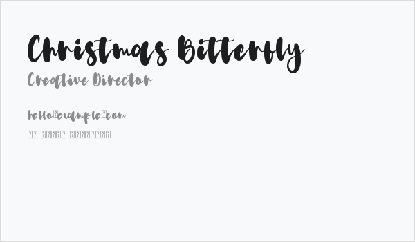 Christmas Bitterfly Business Card