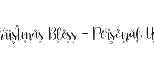 Christmas Bless - Personal Use Logo