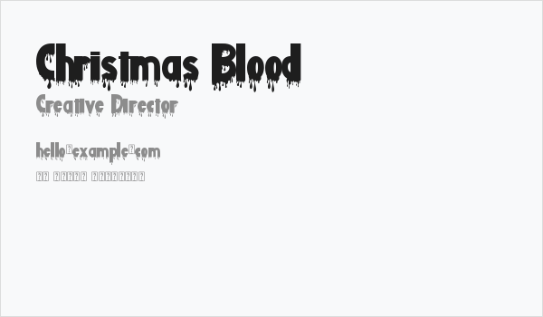 Christmas Blood Business Card