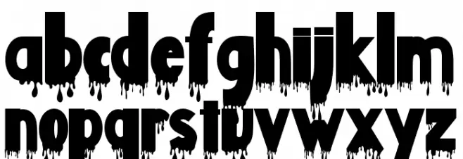 Christmas Blood Schriftart Kleinbuchstaben