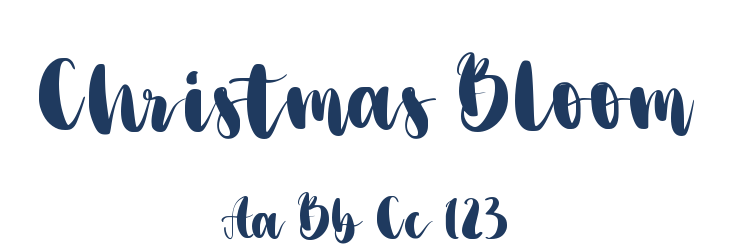 Christmas Bloom Font Preview