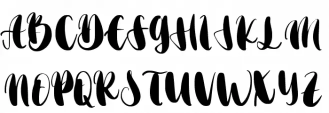 Christmas Bloom フォント 大文字