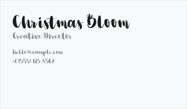 Christmas Bloom Business Card