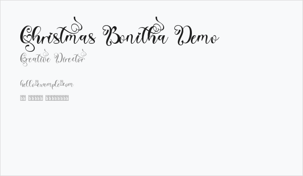 Christmas Bonitha Demo Business Card