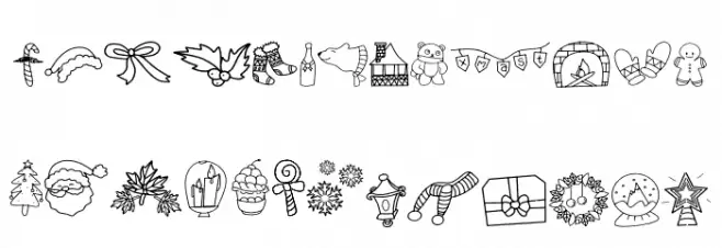 Christmas Box Font Litere mari