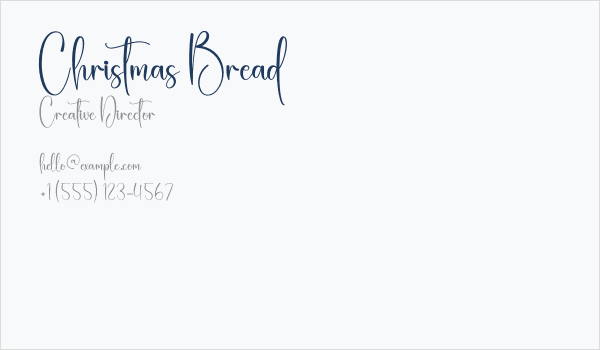 Christmas Bread Business Card