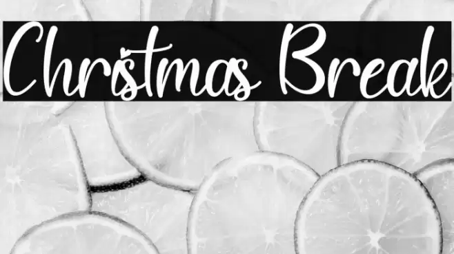 Christmas Break Font examples