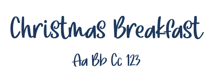 Christmas Breakfast Font Preview