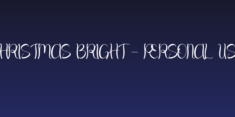 Christmas Bright - Personal Use Social Header