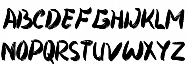 Christmas Brush Schriftart Groß