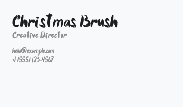 Christmas Brush Business Card